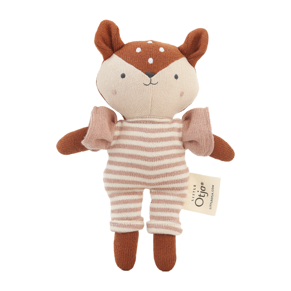 Peluche cerf tricoté
