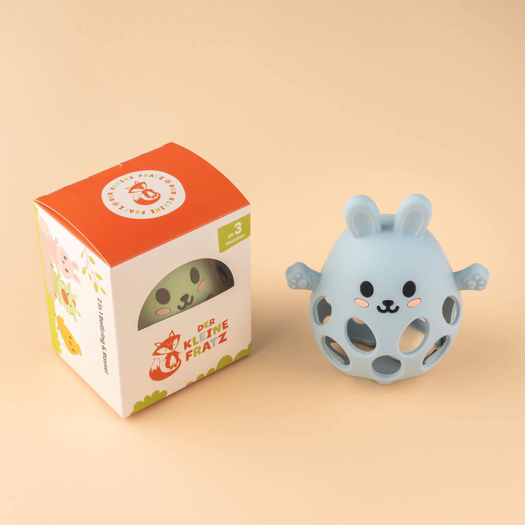 Lapin Mordeur avec Balle à Hochet: Blau