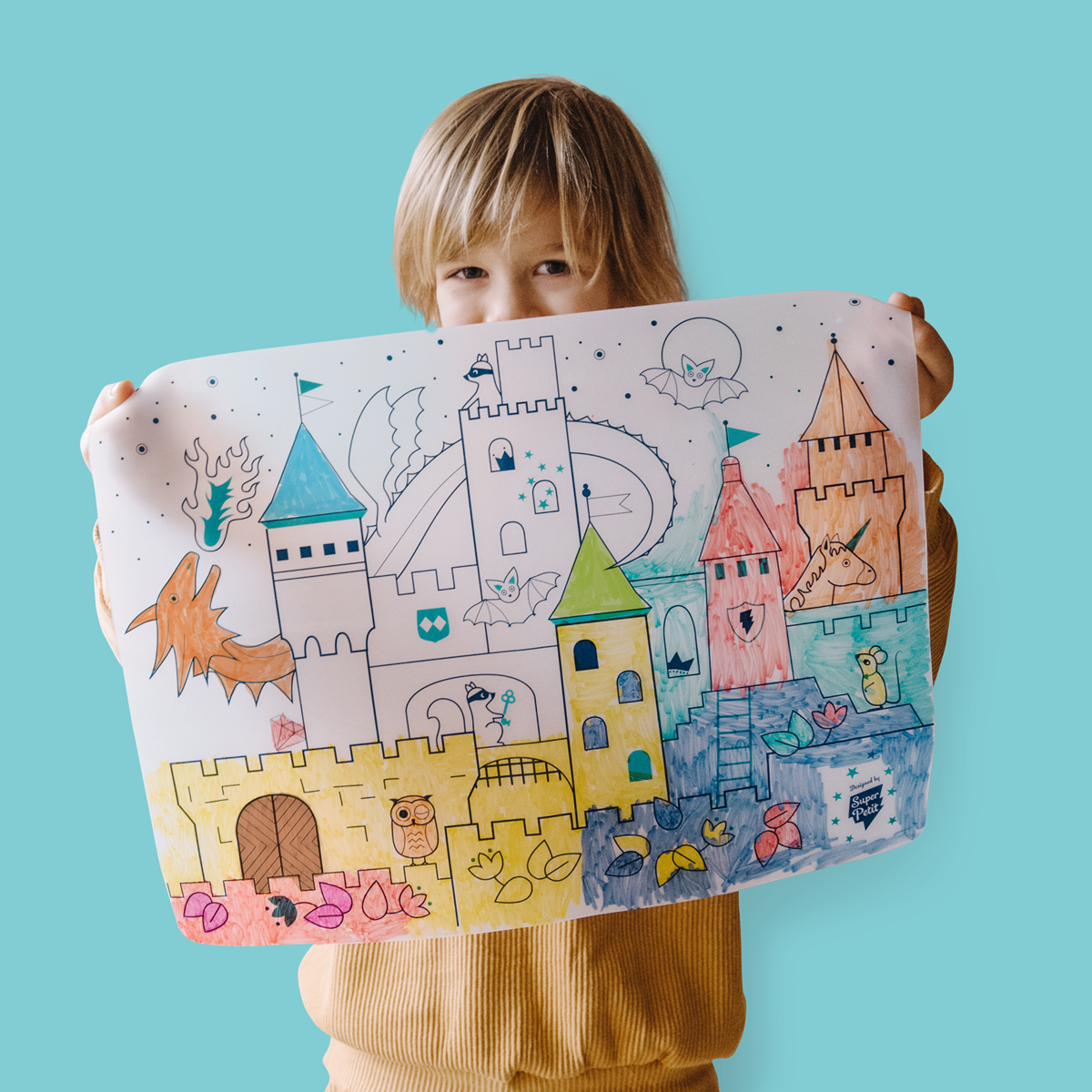 Set de coloriage réutilisable en silicone – Château