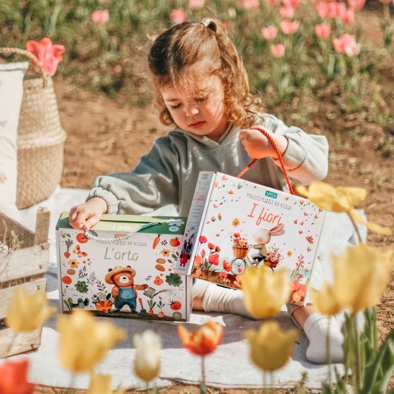 Puzzle magique à l'eau – Les fleurs