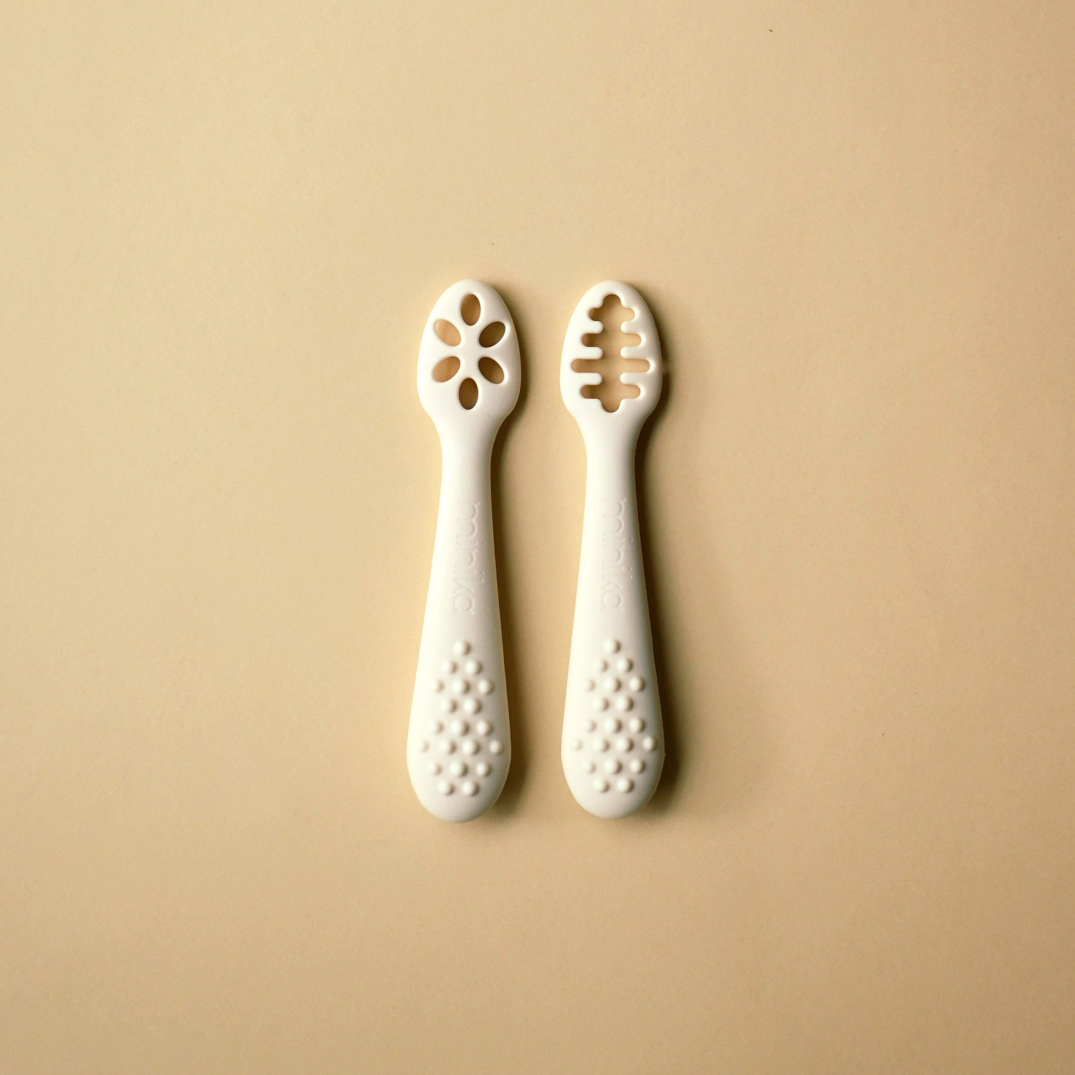 Cuillères d'apprentissage - Coquillage - Lot de 2