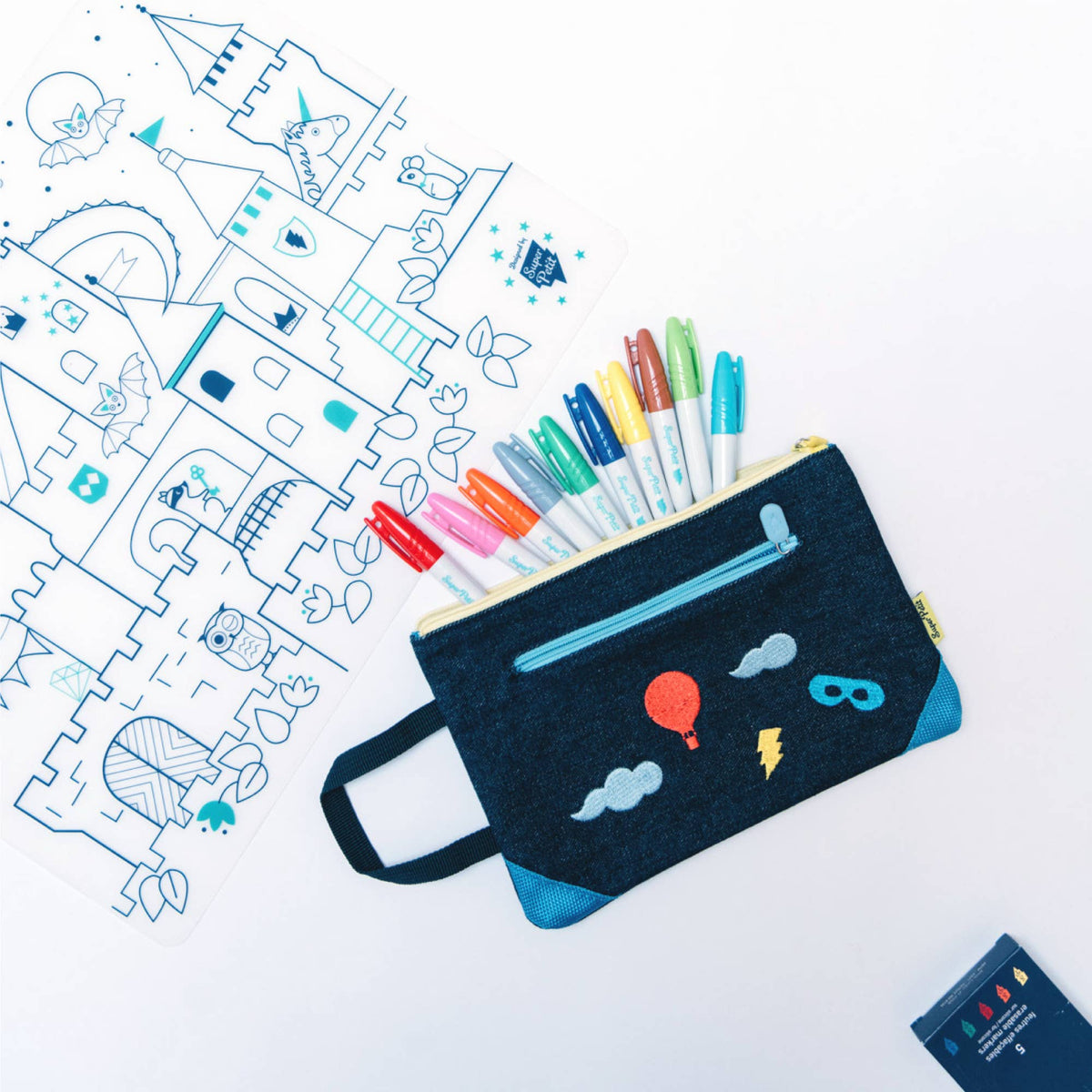 Set de coloriage réutilisable en silicone – Château