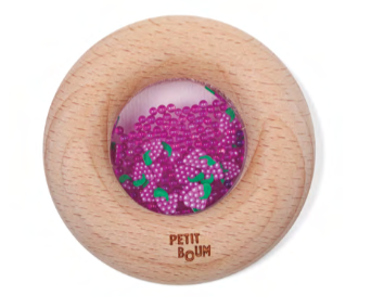 Hochet sensoriel en bois – Donut Petit Boum