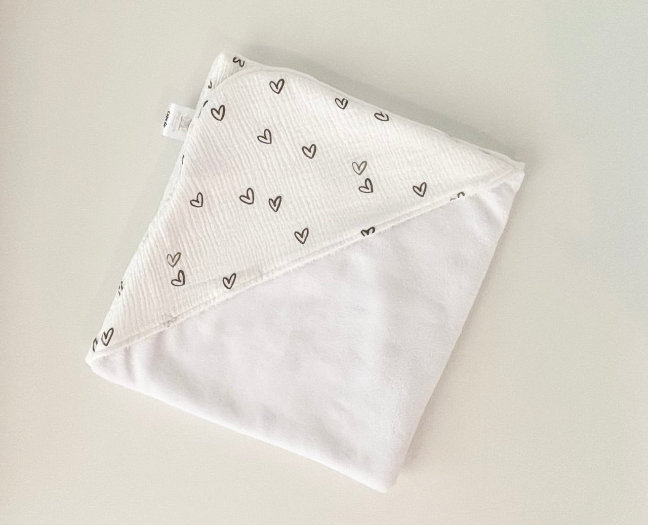 Cape de bain personnalisée Petit Coeur