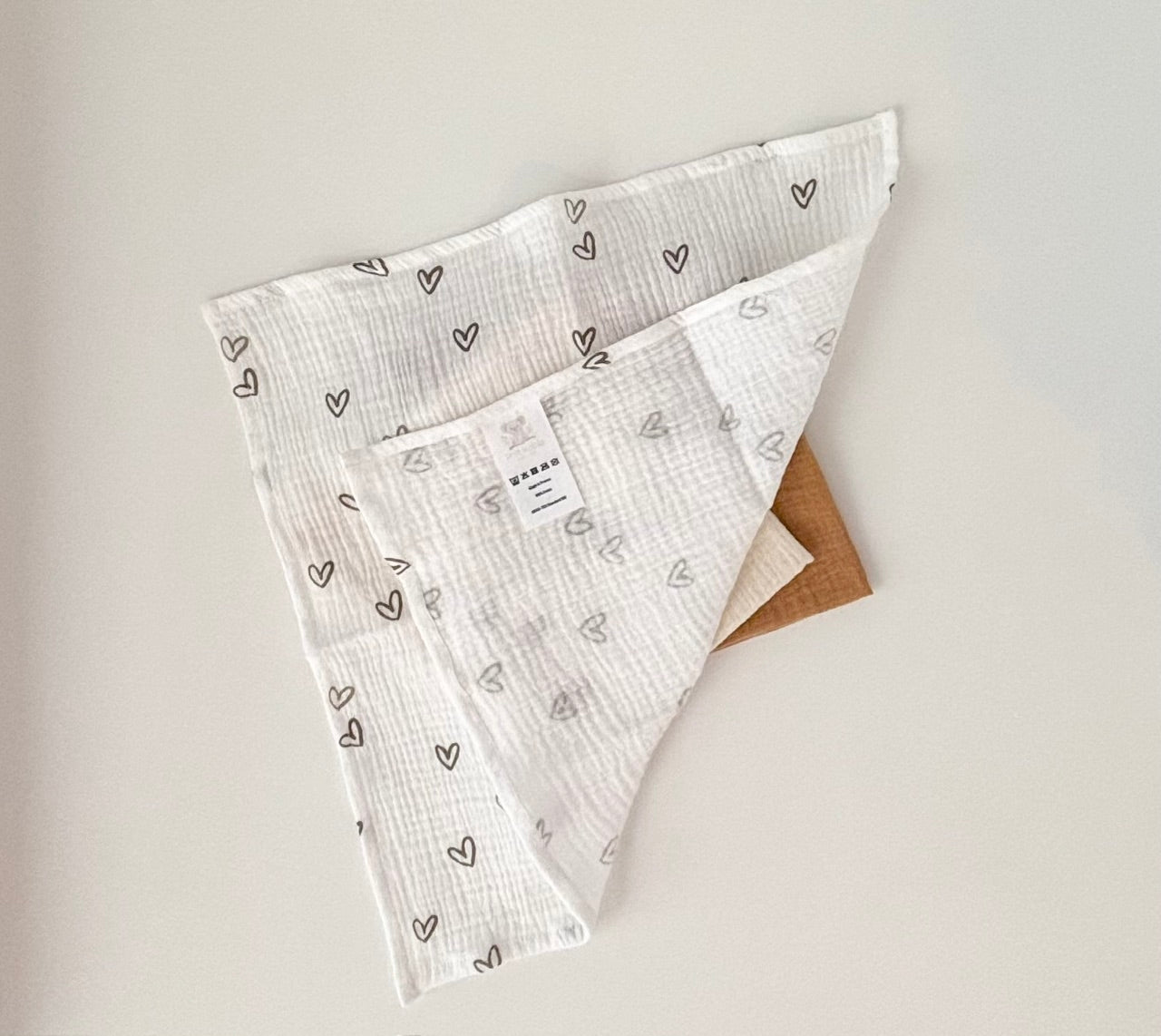 Lot de 3 langes Petit Coeur