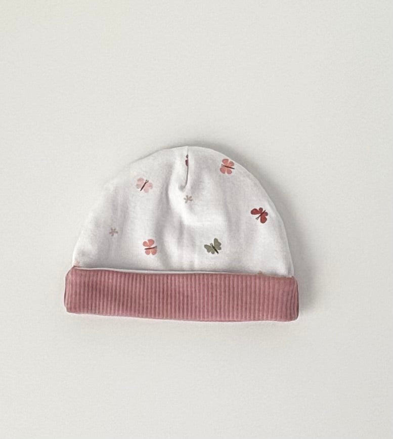 Bonnet naissance réversible Envolée Fleurie