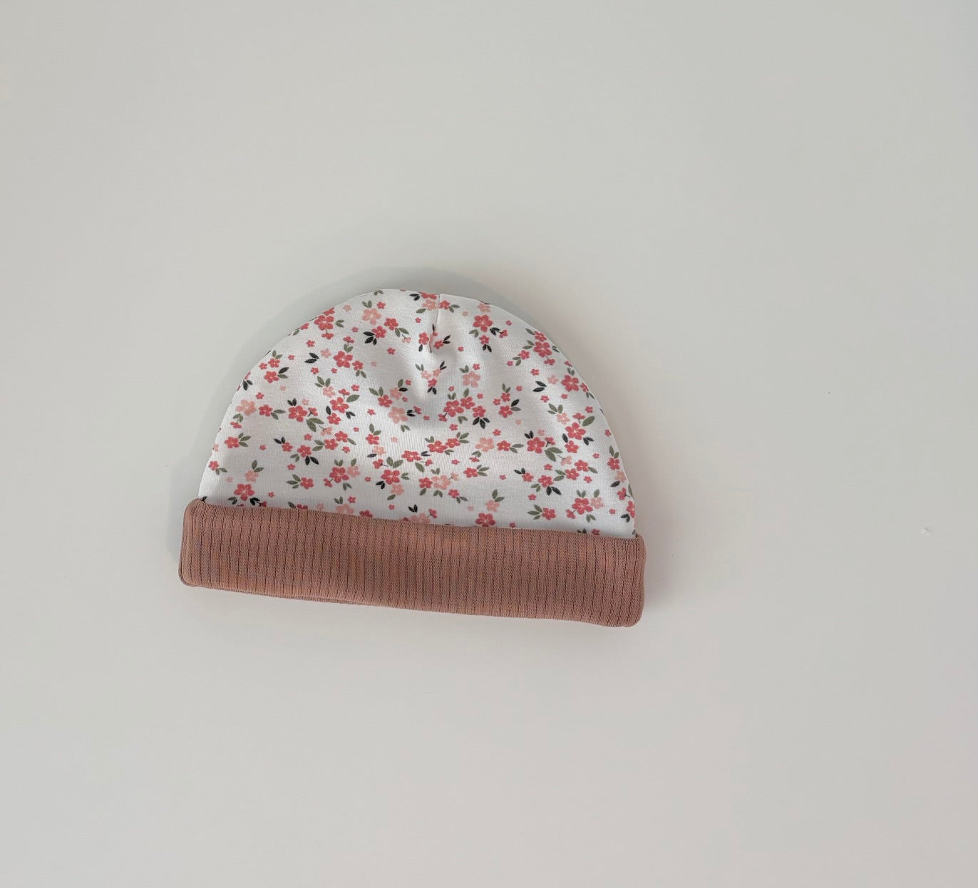 Bonnet naissance réversible Petite Rosée