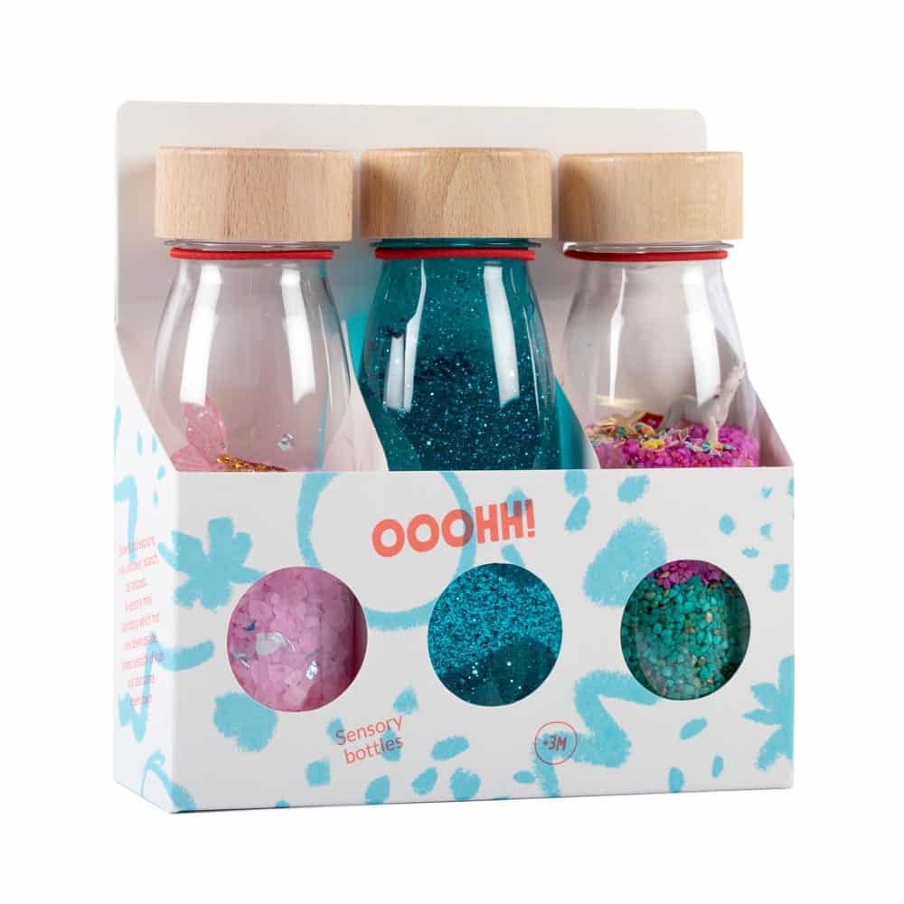 Coffret de 3 bouteilles sensorielles Fantasy – Petit Boum – Dès 3 mois
