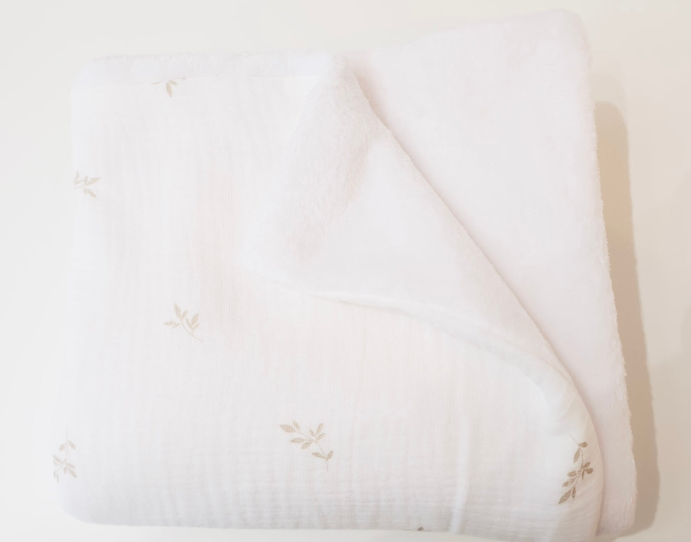 Couverture bébé personnalisée collection Murmure de feuilles Ecru