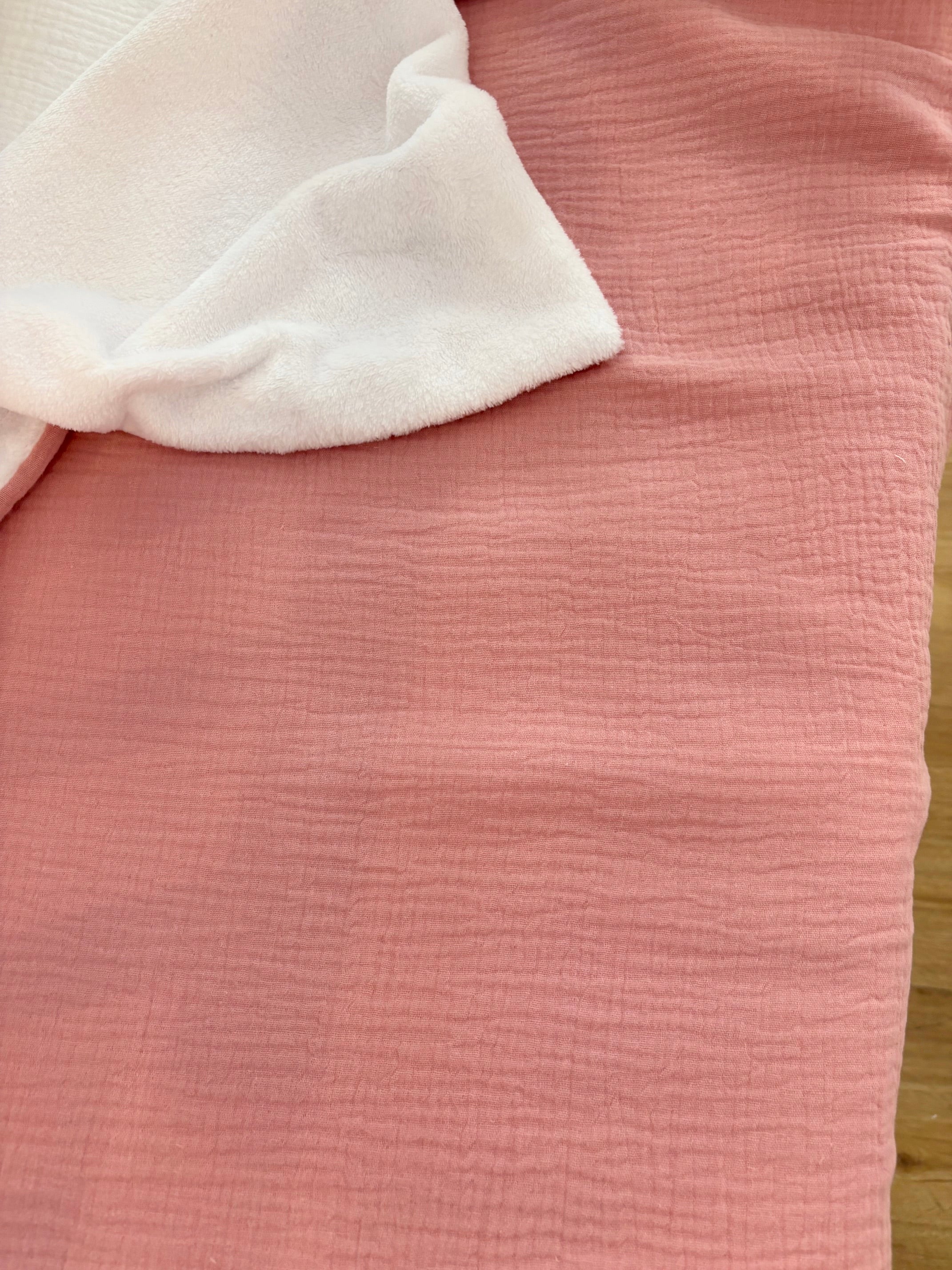 Couverture naissance gaze de coton uni
