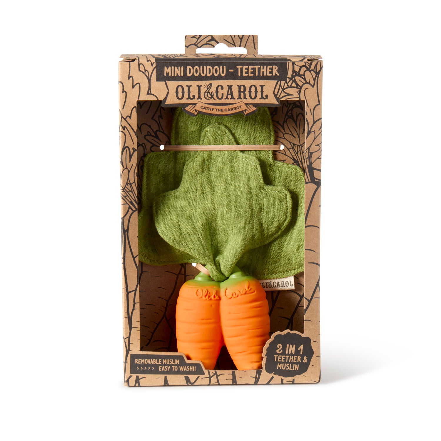 đ„ Cathy the Carrot â Mini Doudou-Teether