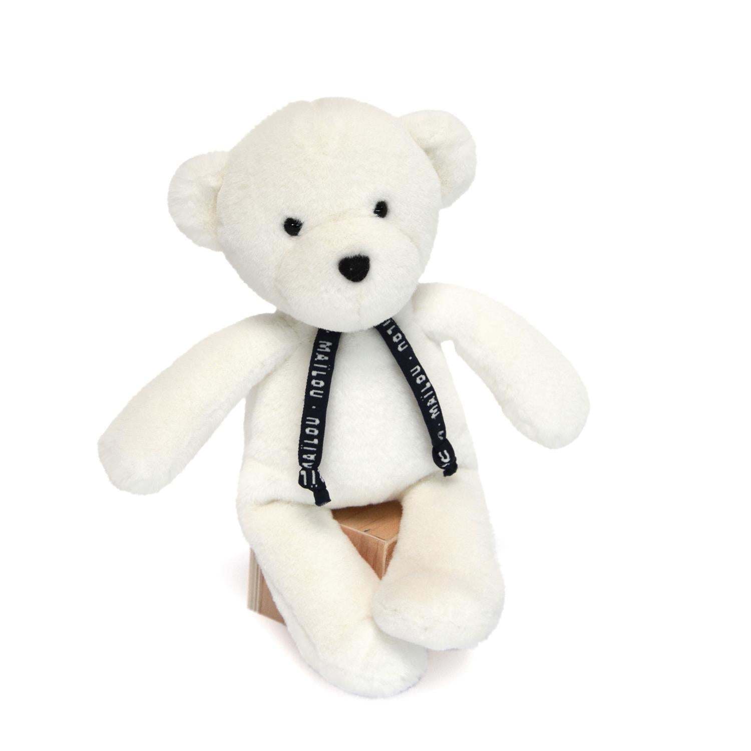 Doudou ours blanc 20 cm