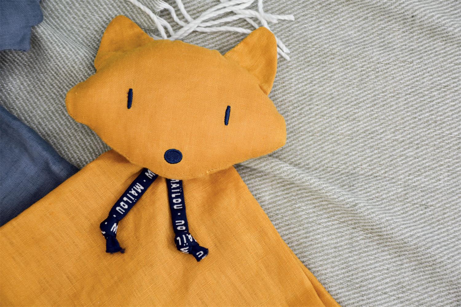 Doudou renard safran