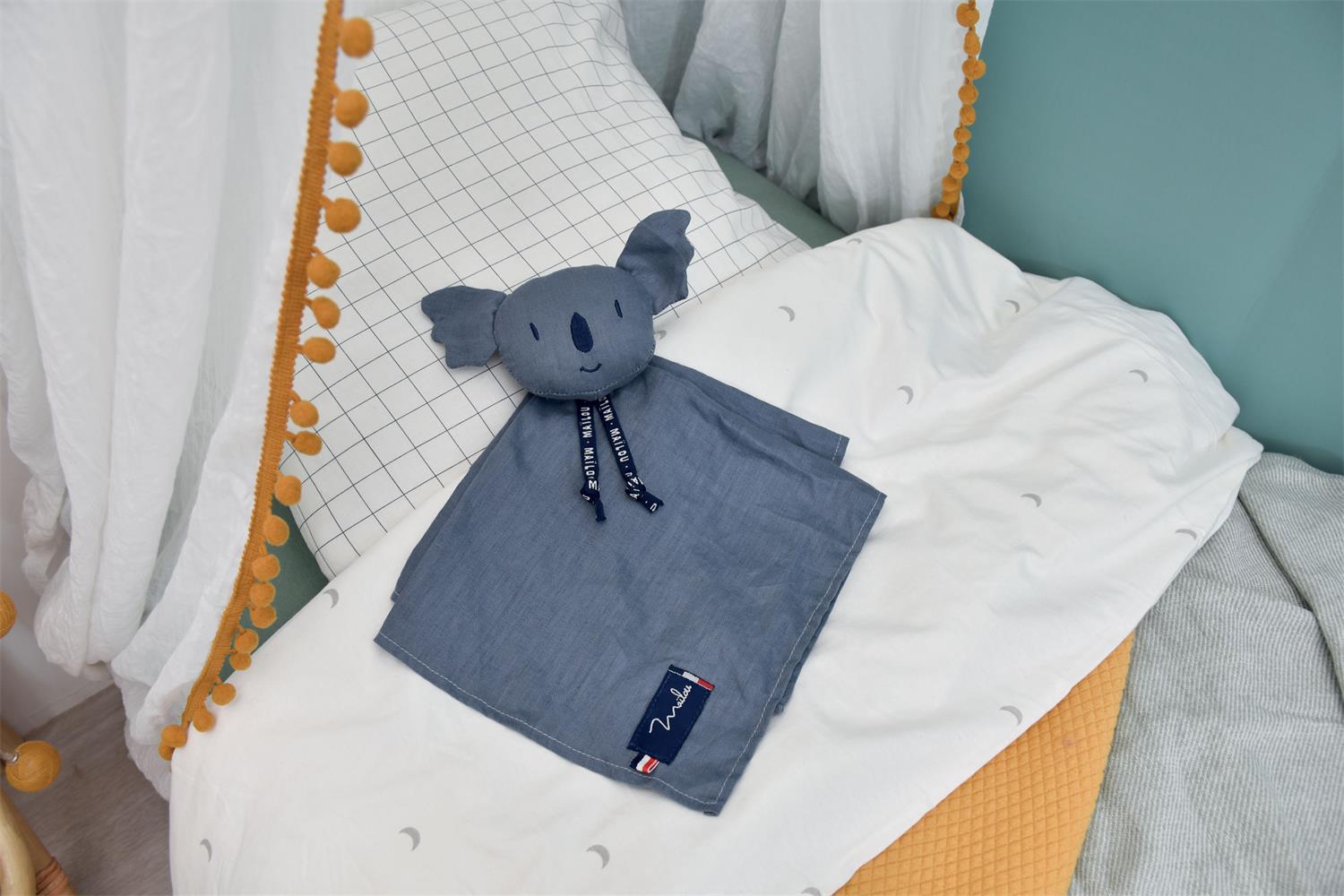 Doudou koala bleu