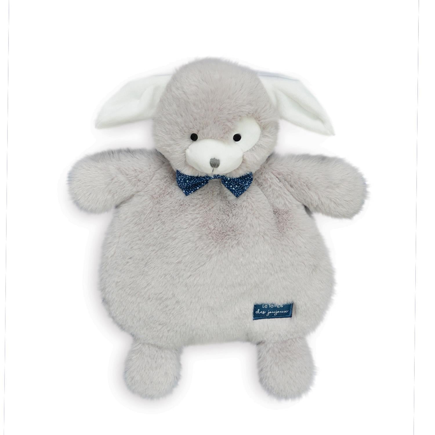 Bouillotte peluche chien gris