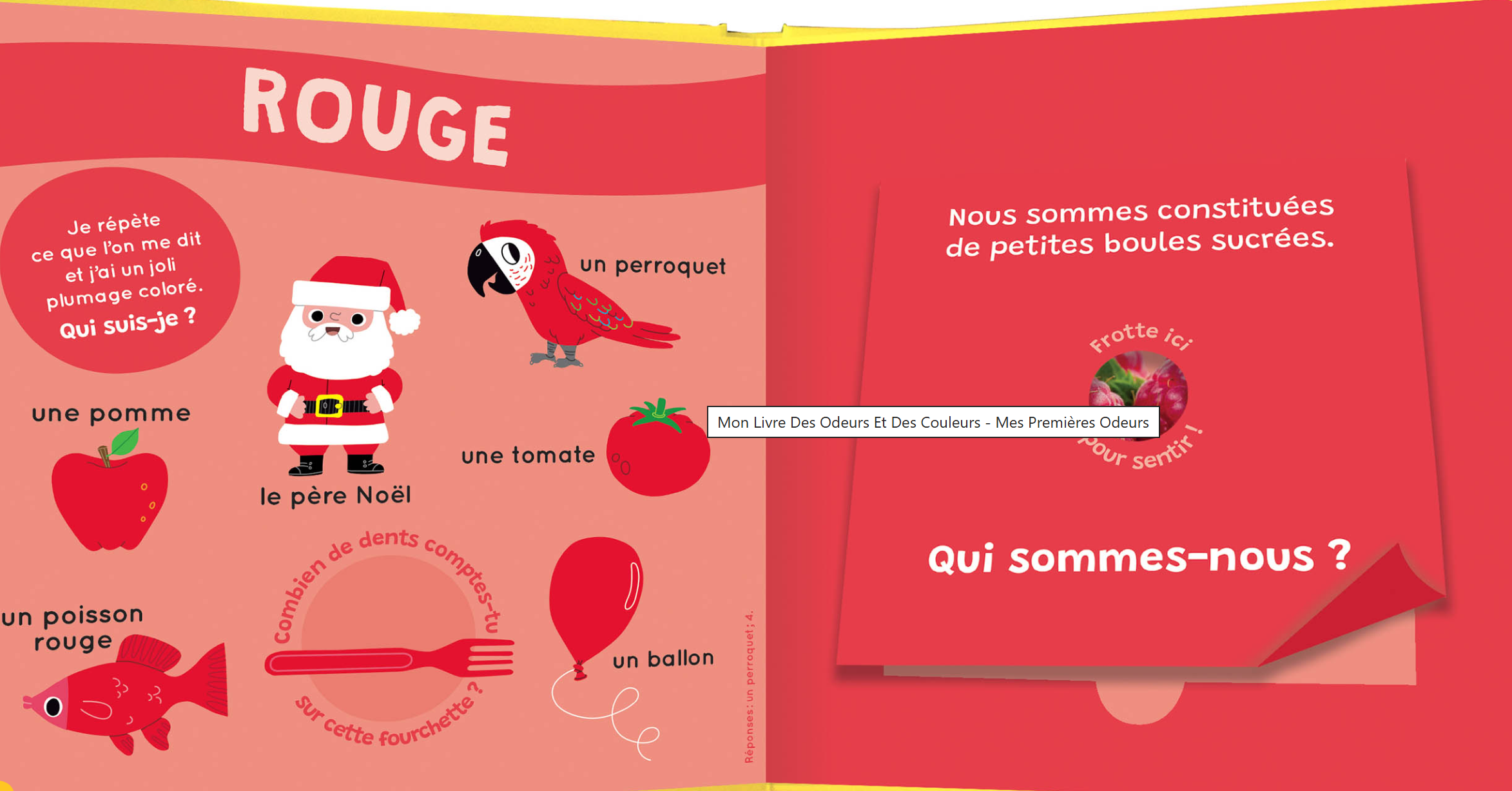 MON LIVRE DES ODEURS ET DES COULEURS - MES PREMIÈRES ODEURS