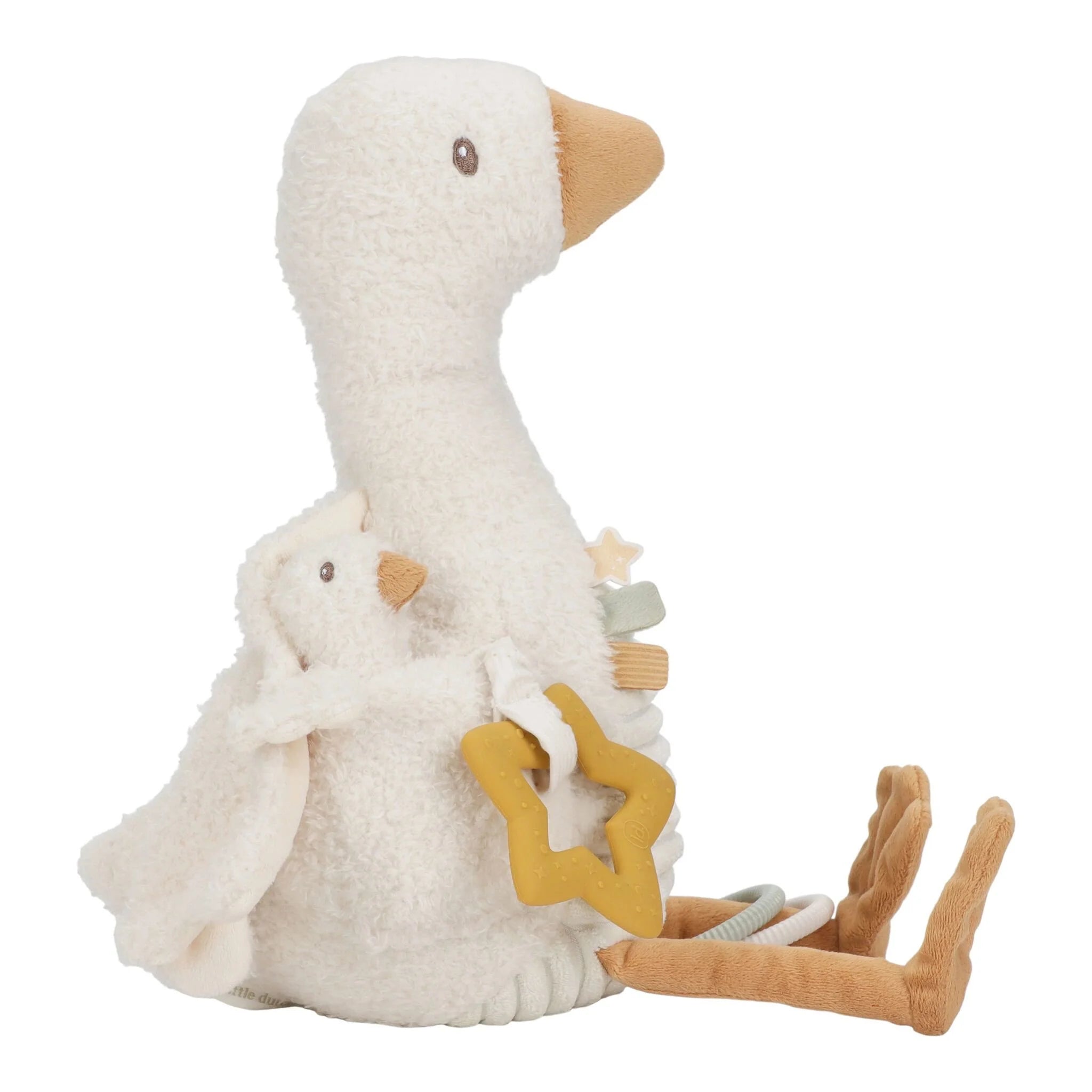 Peluche d'activité Oie - Blanc - Little Goose
