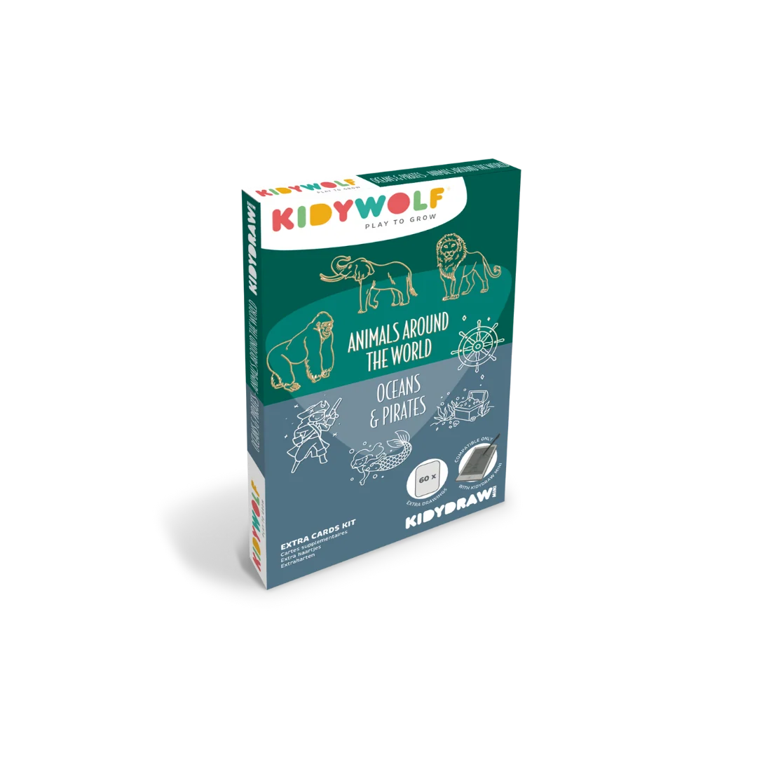 Recharge KIDYDRAW-MINI – Animaux autour du monde et Océans & Pirates – 60 cartes