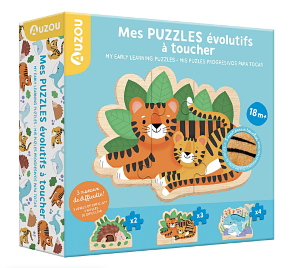 Mes puzzles évolutifs à toucher Dès 18 mois