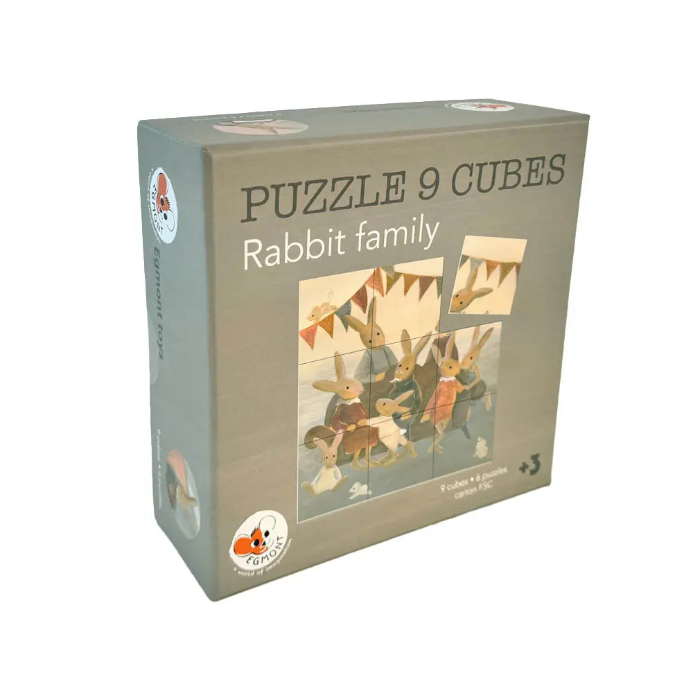 Puzzle de 9 cubes – Famille Lapin – Egmont – Dès 3 ans
