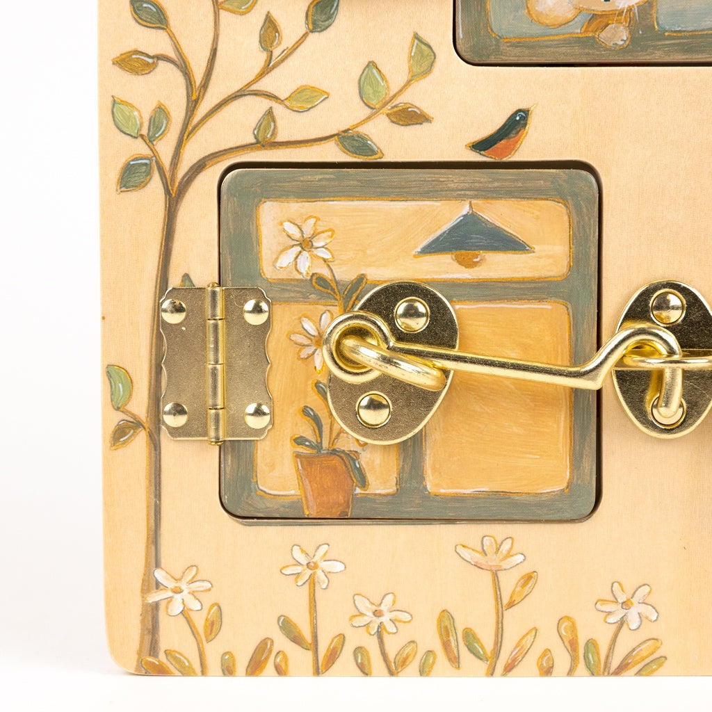 Tableau de loquets en bois – Amis – Egmont