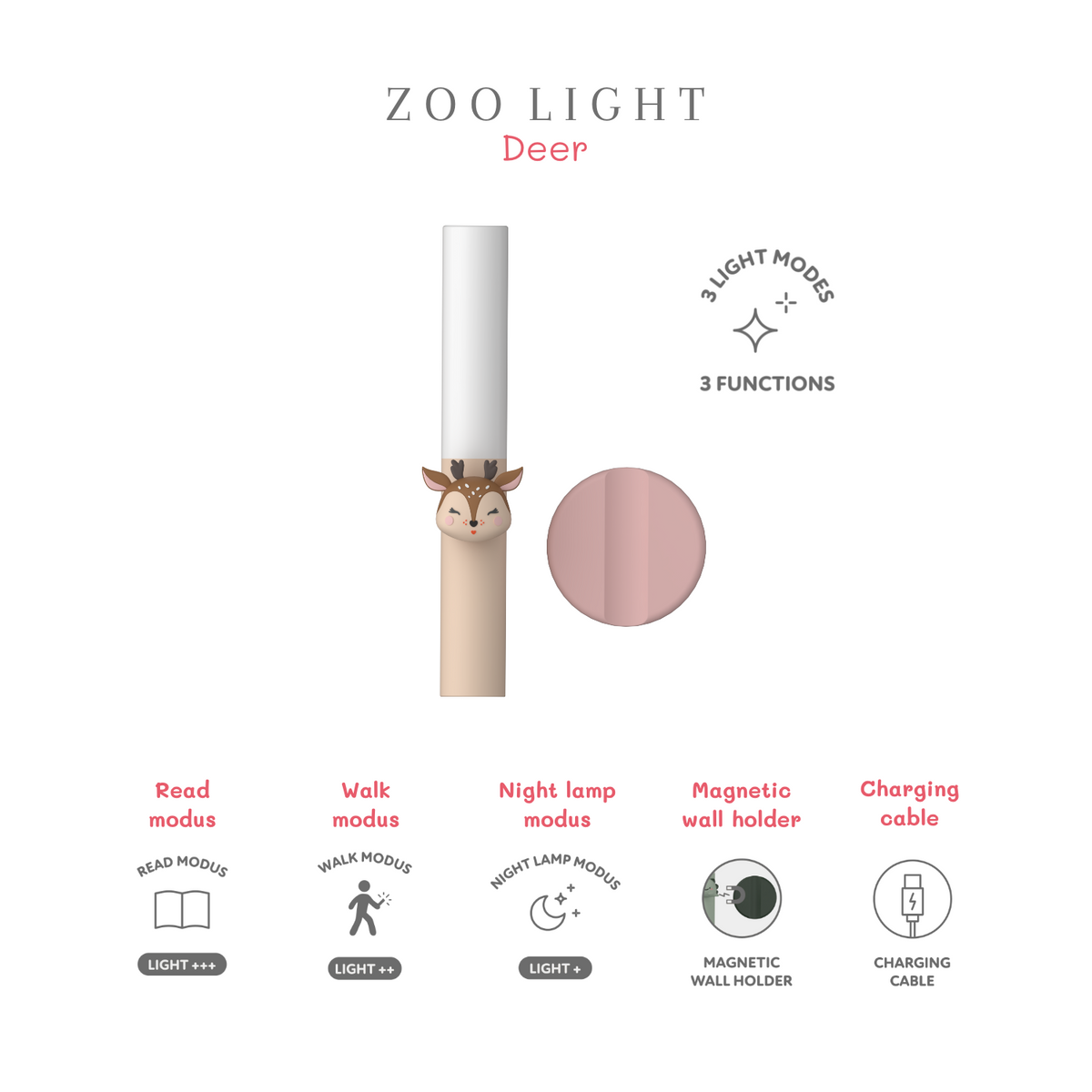 Lampe veilleuse enfant Cerf – The Zoofamily