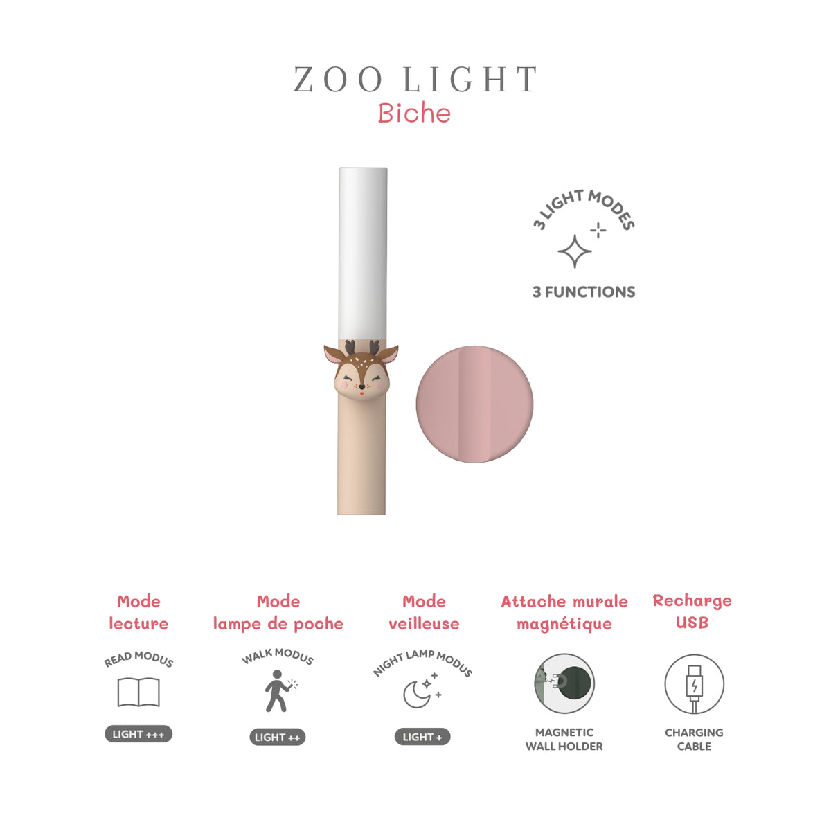 Lampe veilleuse enfant Cerf – The Zoofamily