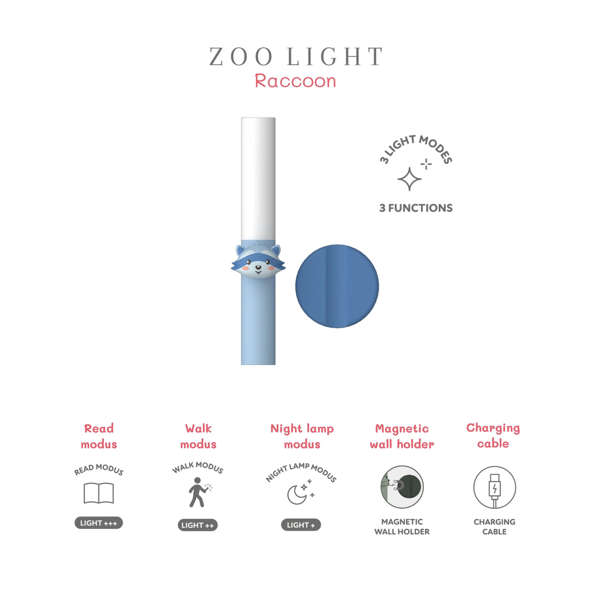 Lampe veilleuse enfant Raton Laveur – The Zoofamily