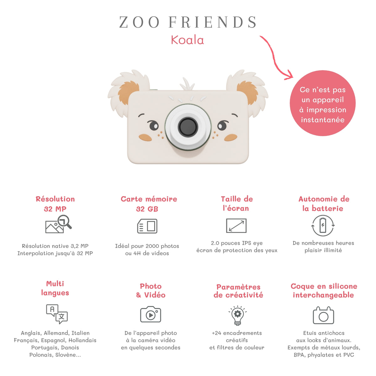 Appareil photo enfant Koala – The Zoofamily