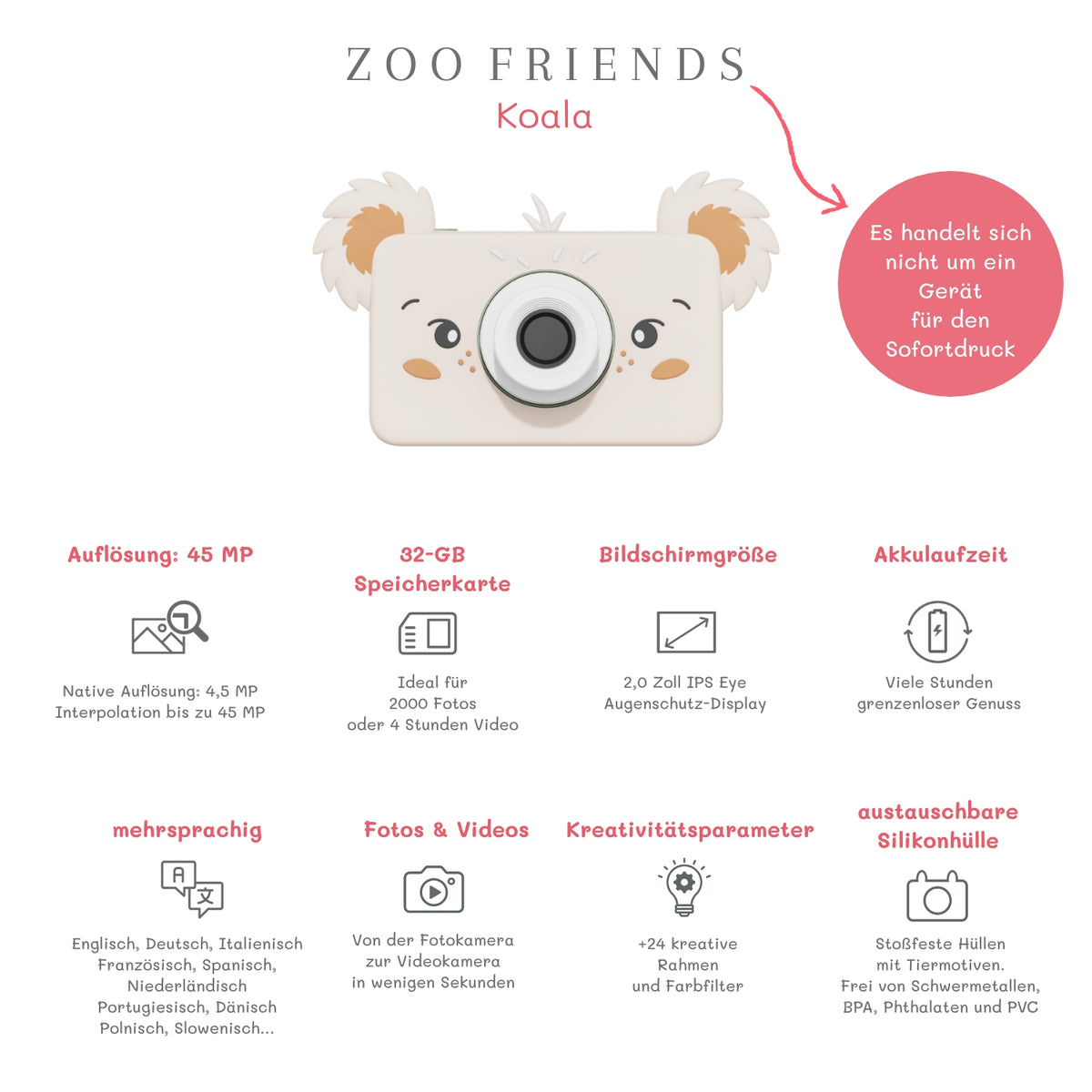 Appareil photo enfant Koala – The Zoofamily