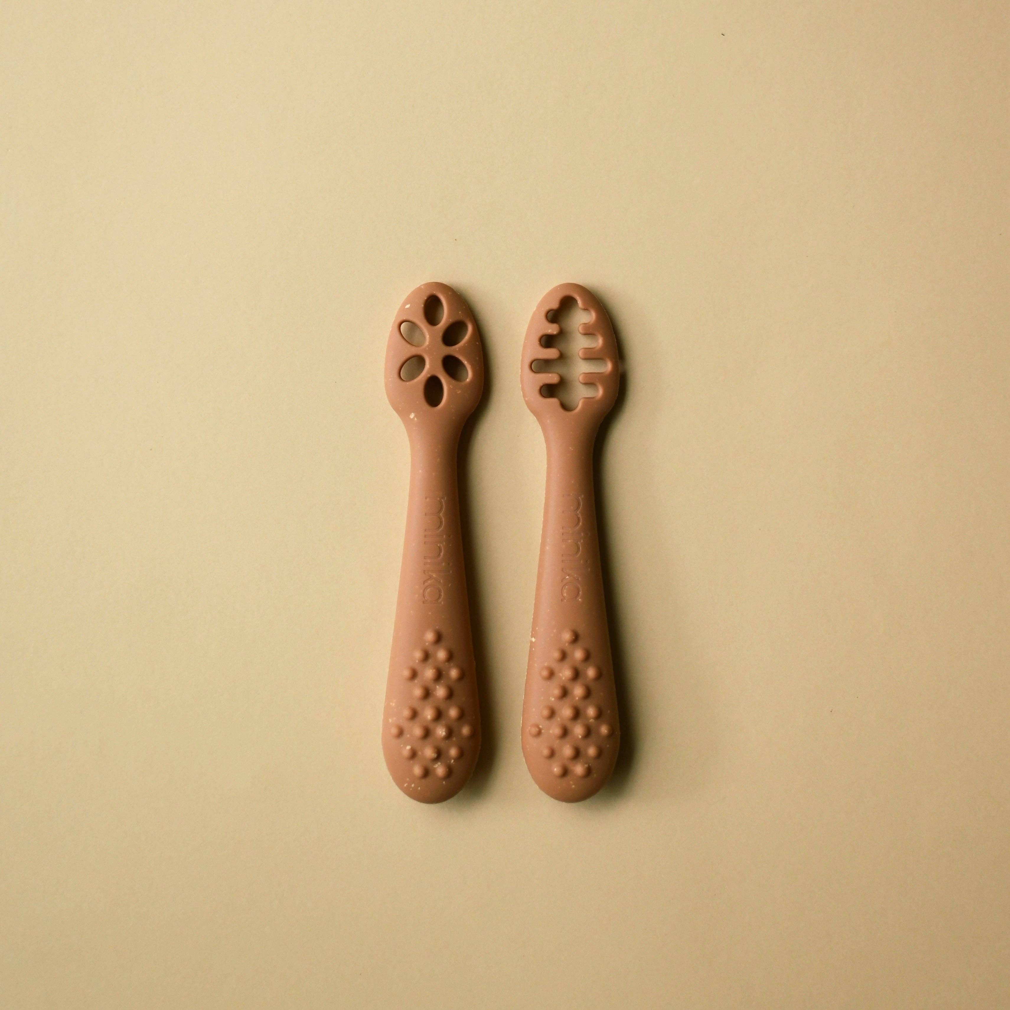 Cuillères d'apprentissage - Amande - Lot de 2