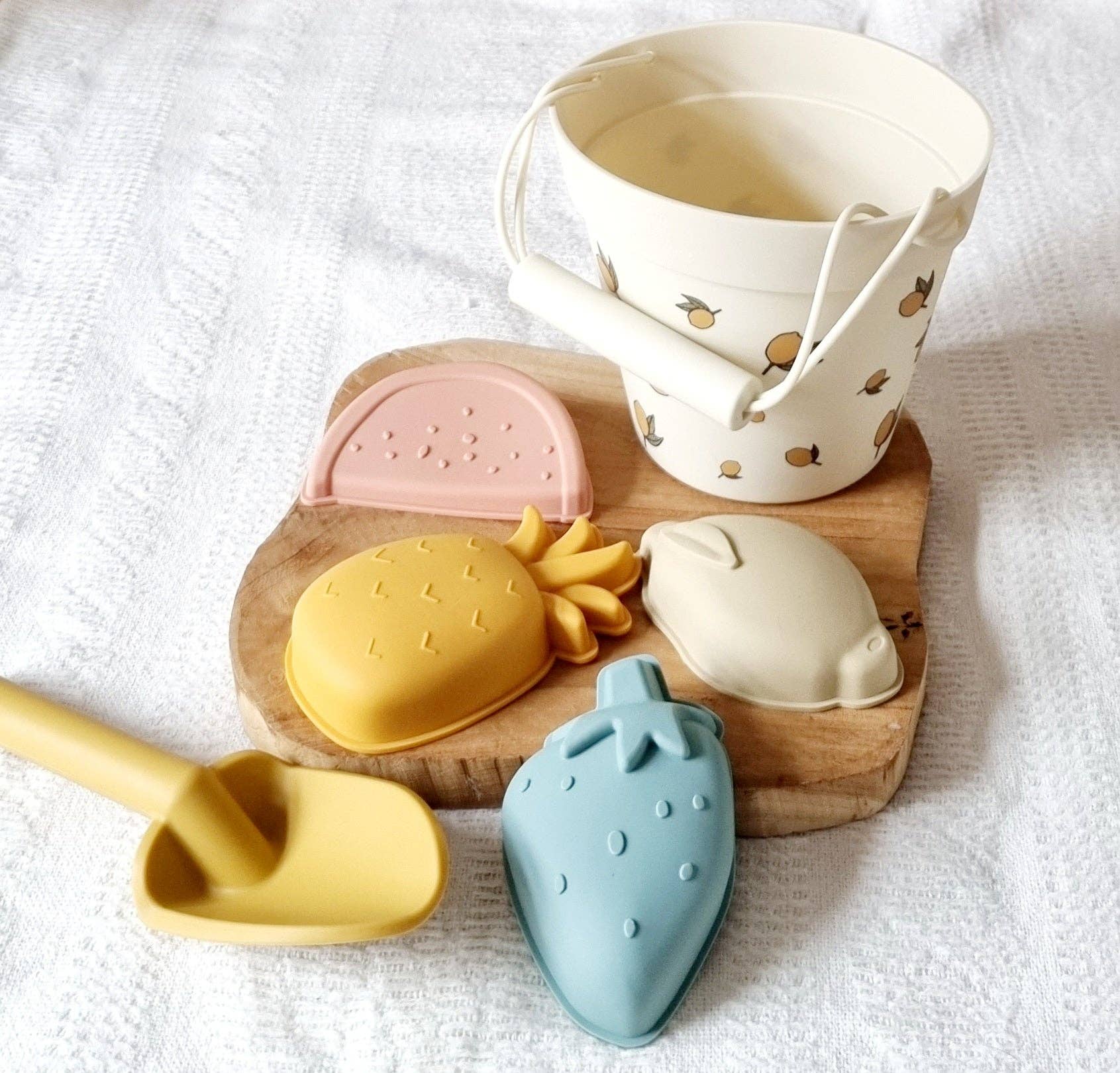 Seau en silicone avec moules - Citron