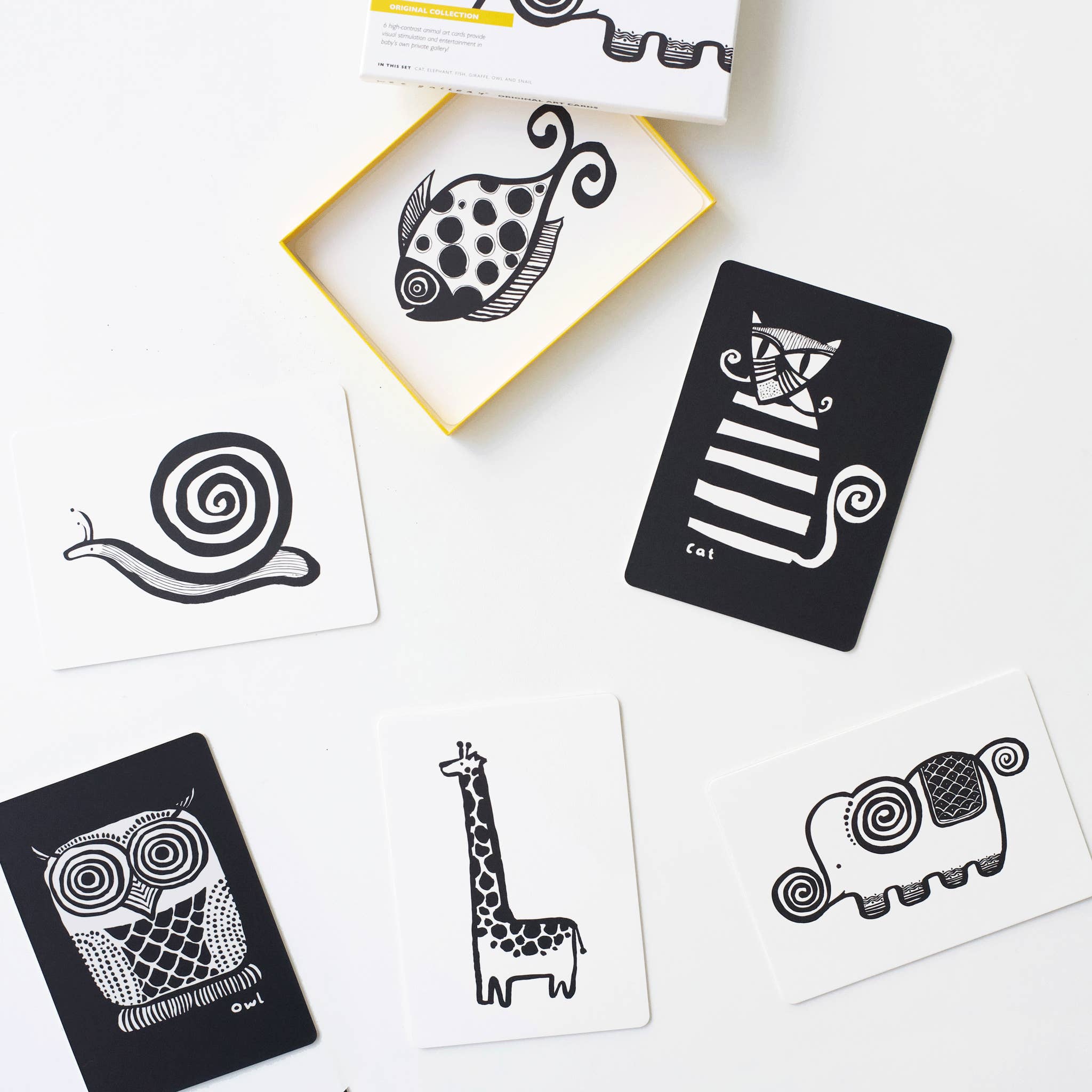 Cartes d'art pour bébé - Animaux originaux - Cartes flash pour nourrissons