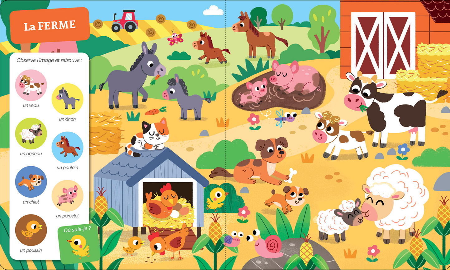 CHERCHE ET TROUVE DES TOUT-PETITS - LES BÉBÉS ANIMAUX Dès 18 mois