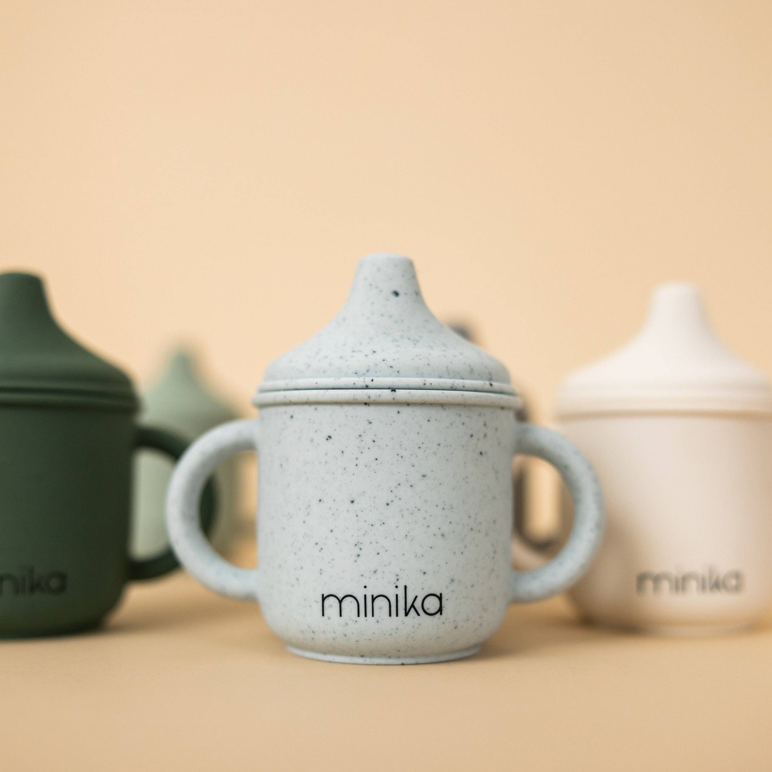Tasse d'apprentissage en silicone avec poignées - Blush