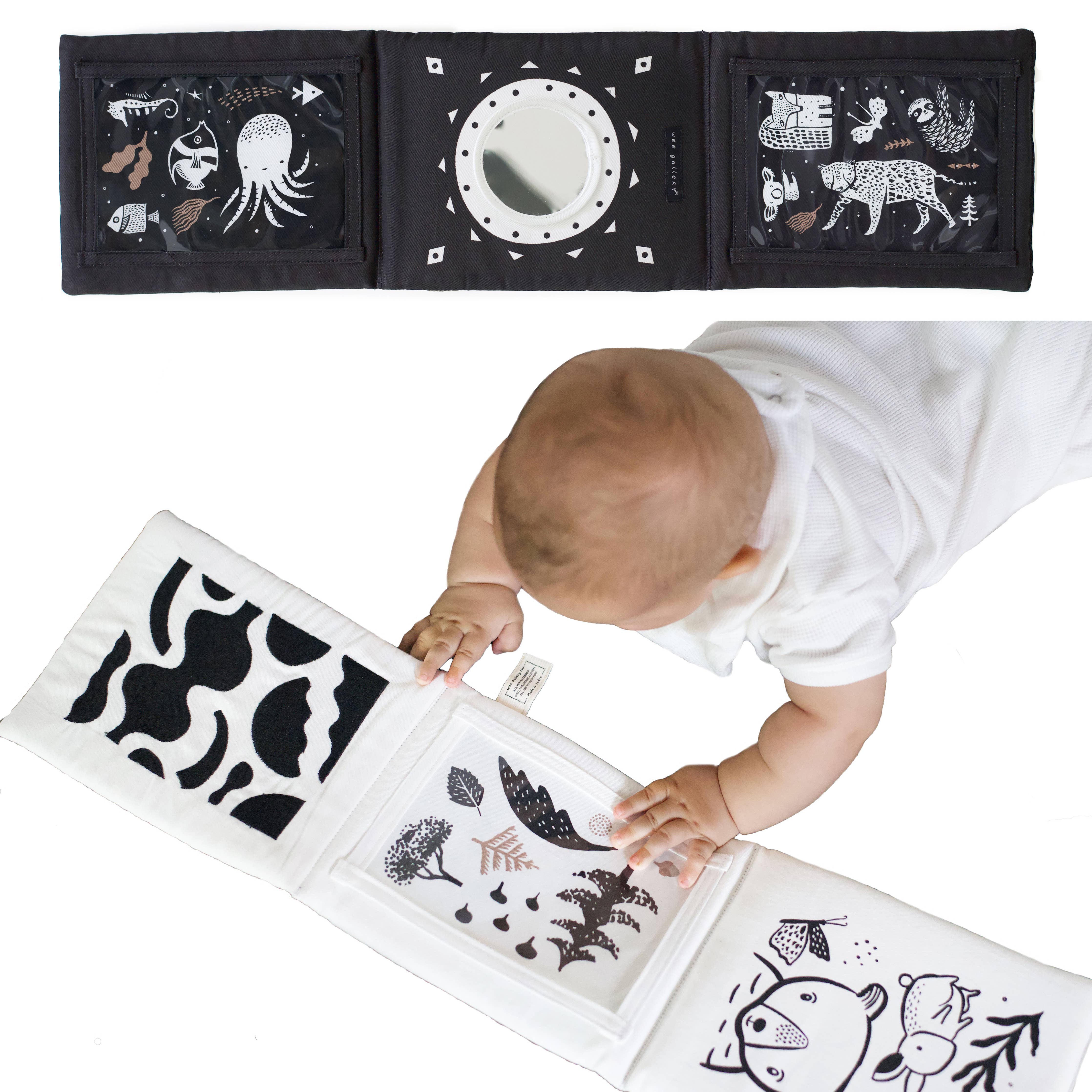 Galerie d’éveil pour bébé avec miroir