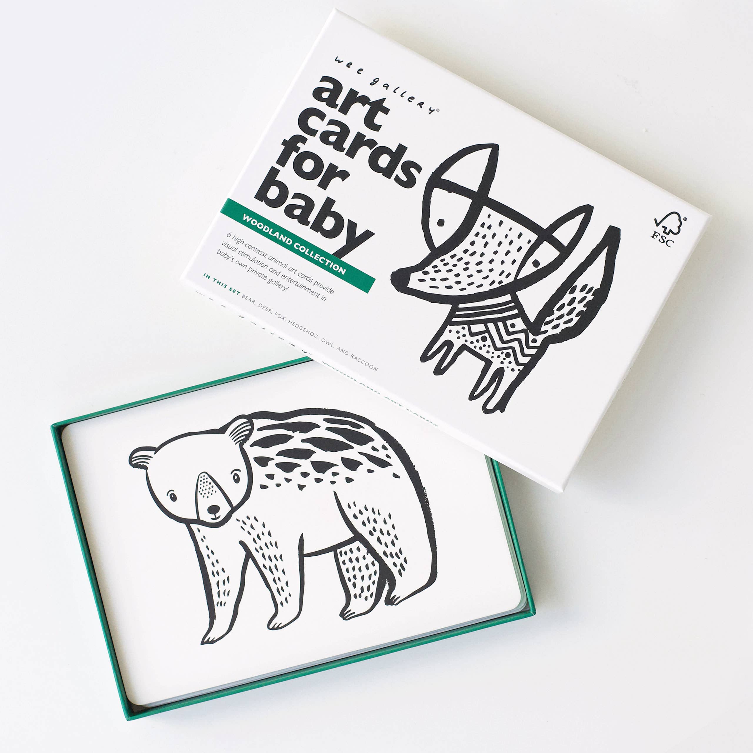 Cartes d'art pour bébé - Animaux de la forêt - Cartes flash pour nourrissons