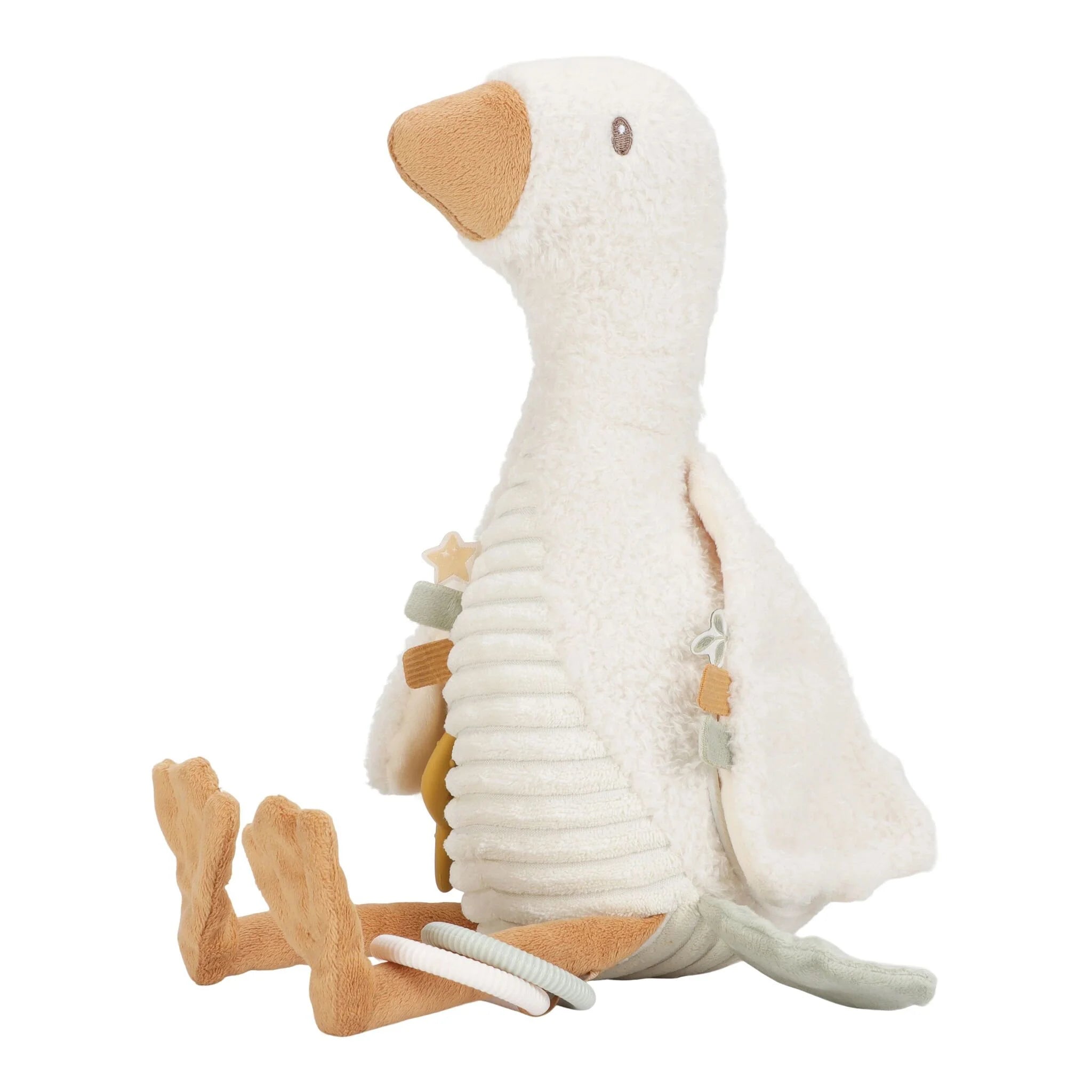 Peluche d'activité Oie - Blanc - Little Goose