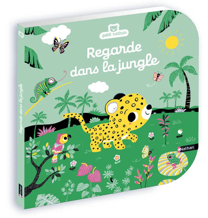 Regarde dans la jungle - Livre d'éveil à toucher pour les bébés, dès 6 mois