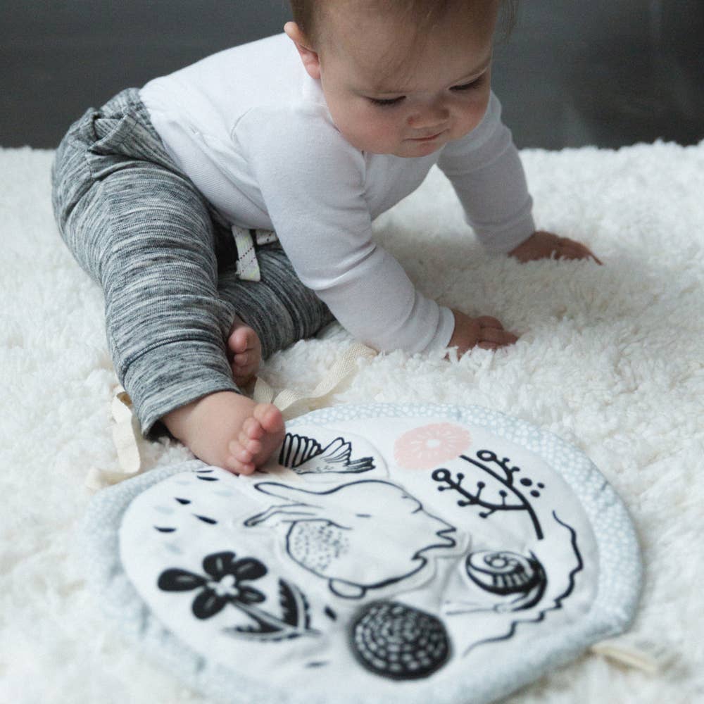 Tapis d'activité  pour bébé - Lapin, Oiseau, Fleur