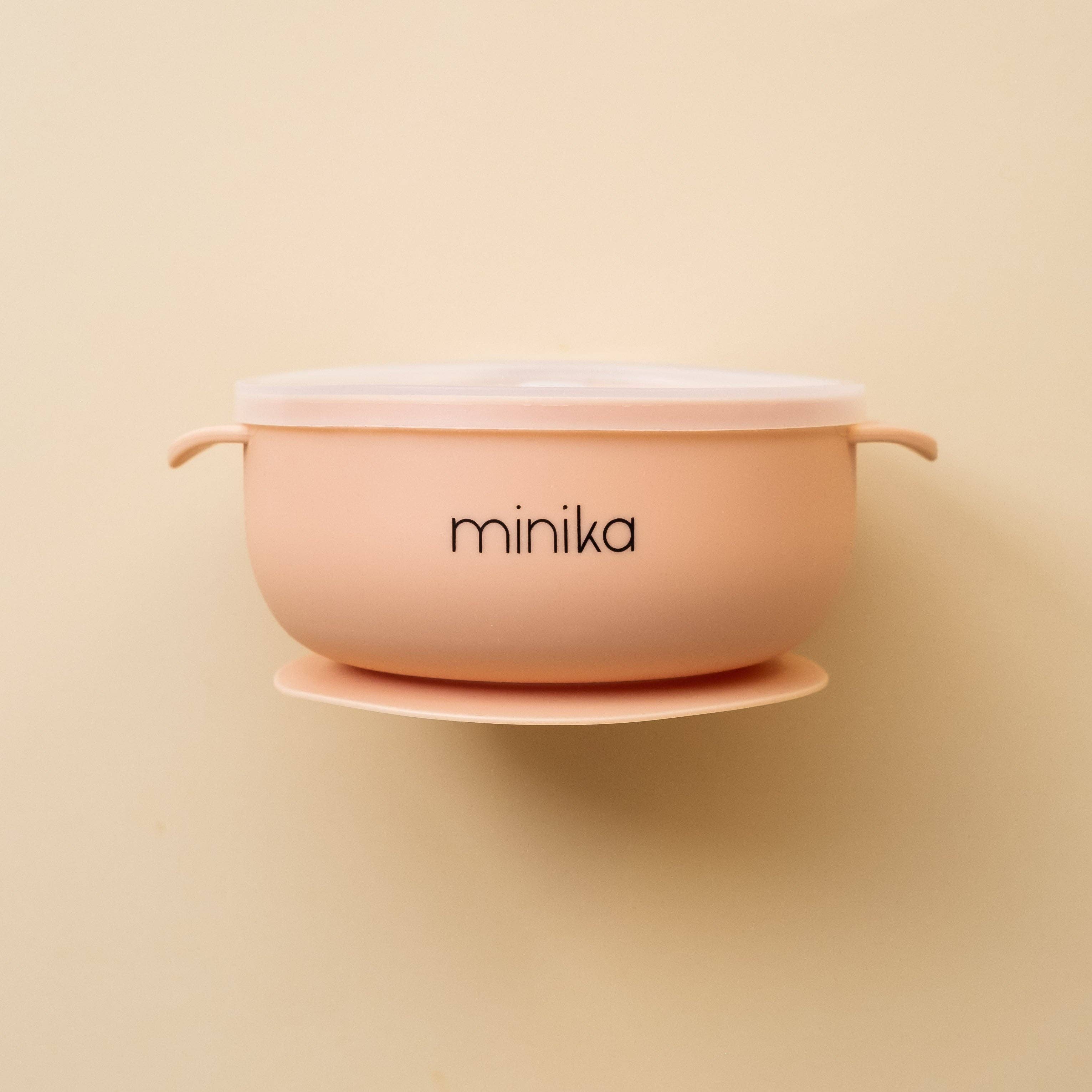 Bol en silicone avec couvercle - Blush