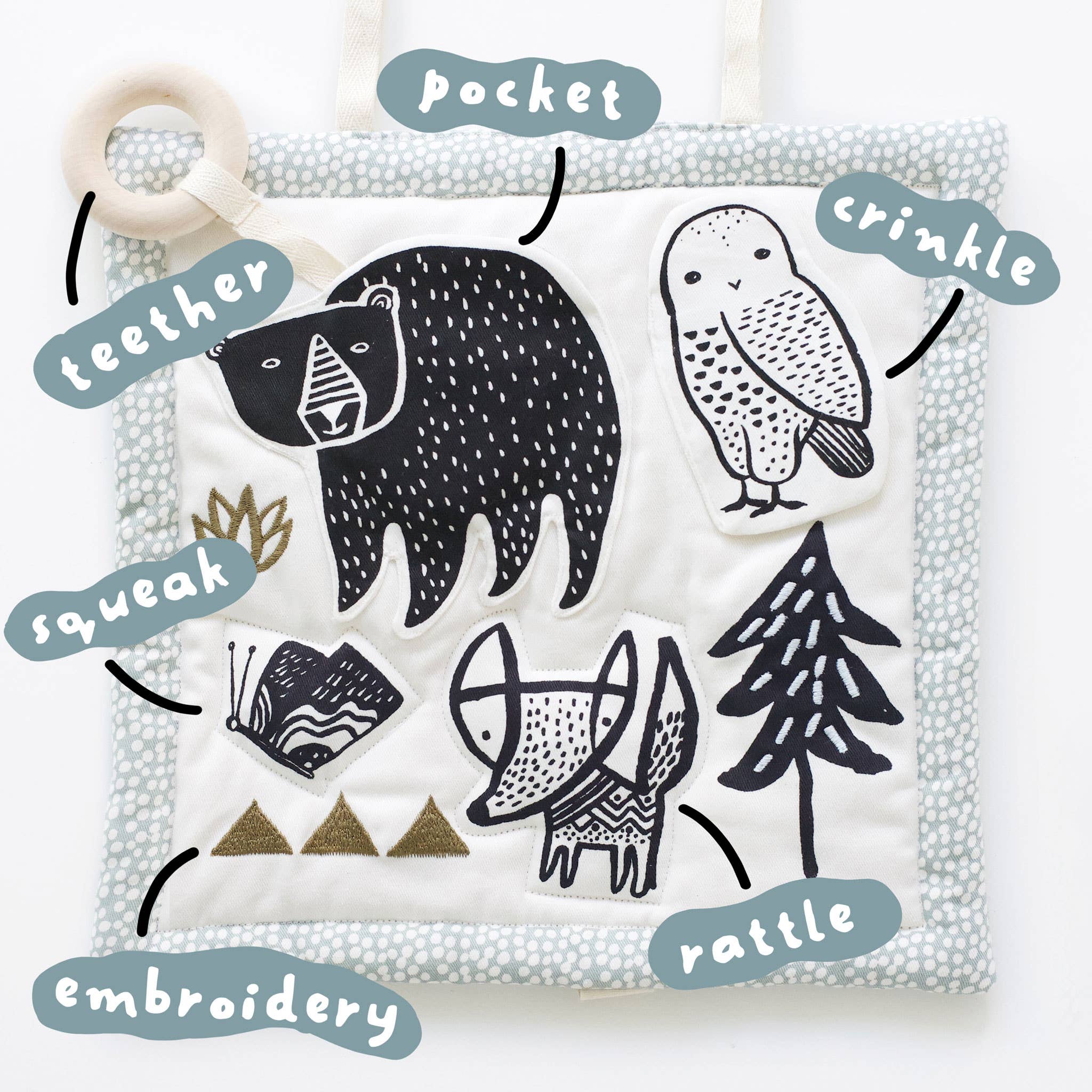 Tapis d'activité pour bébé - Animaux de la forêt