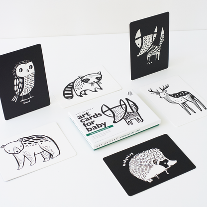 Cartes d'art pour bébé - Animaux de la forêt - Cartes flash pour nourrissons