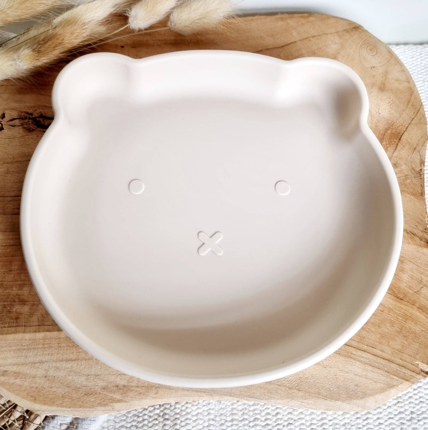 Assiette en silicone ours beige Ø 17 cm