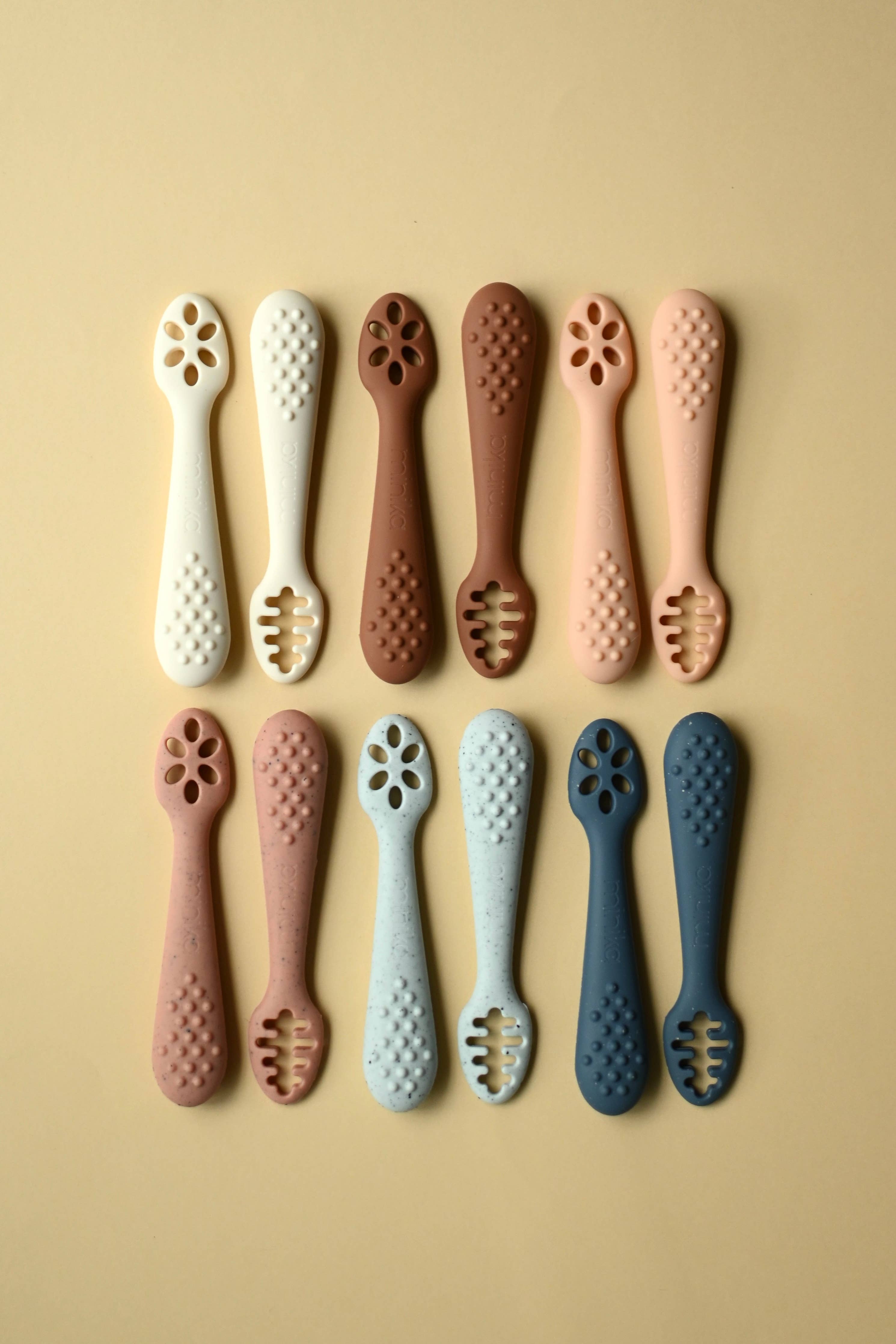 Cuillères d'apprentissage - Coquillage - Lot de 2