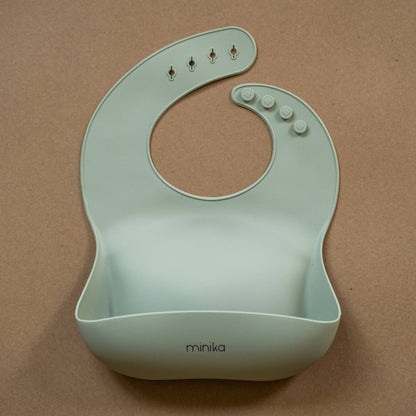 Bavoir en silicone - Sauge