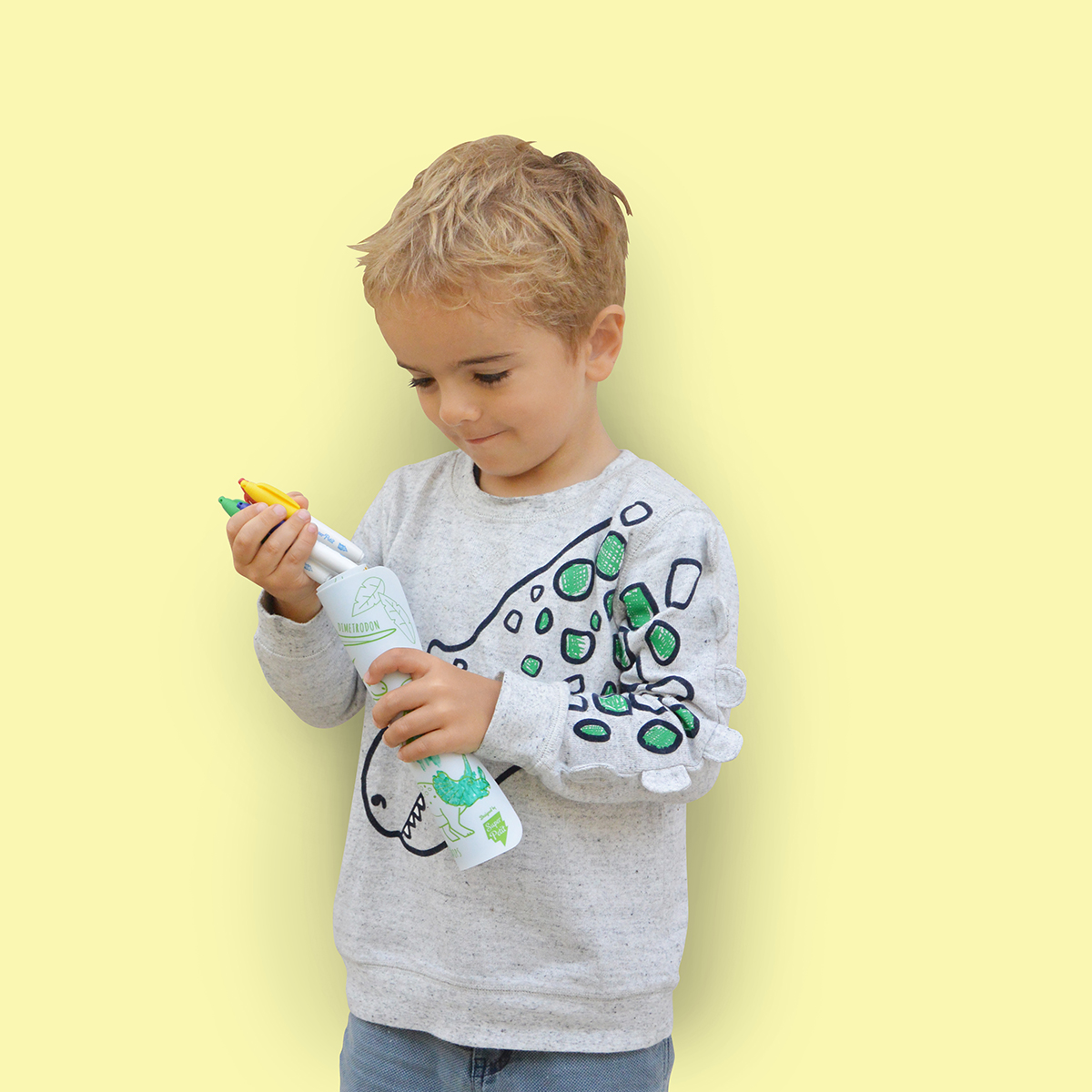 Mini set de coloriage réutilisable en silicone – Dino