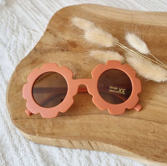 Lunettes de soleil enfant UV400 motif fleur - Rouille