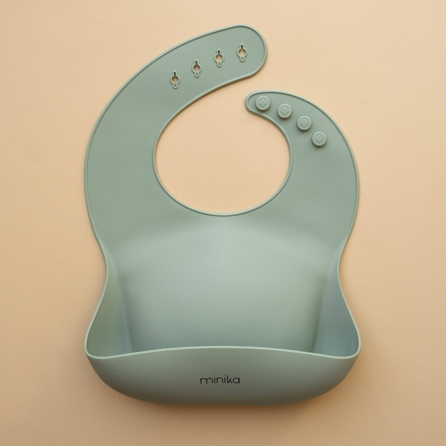 Bavoir en silicone - Sauge