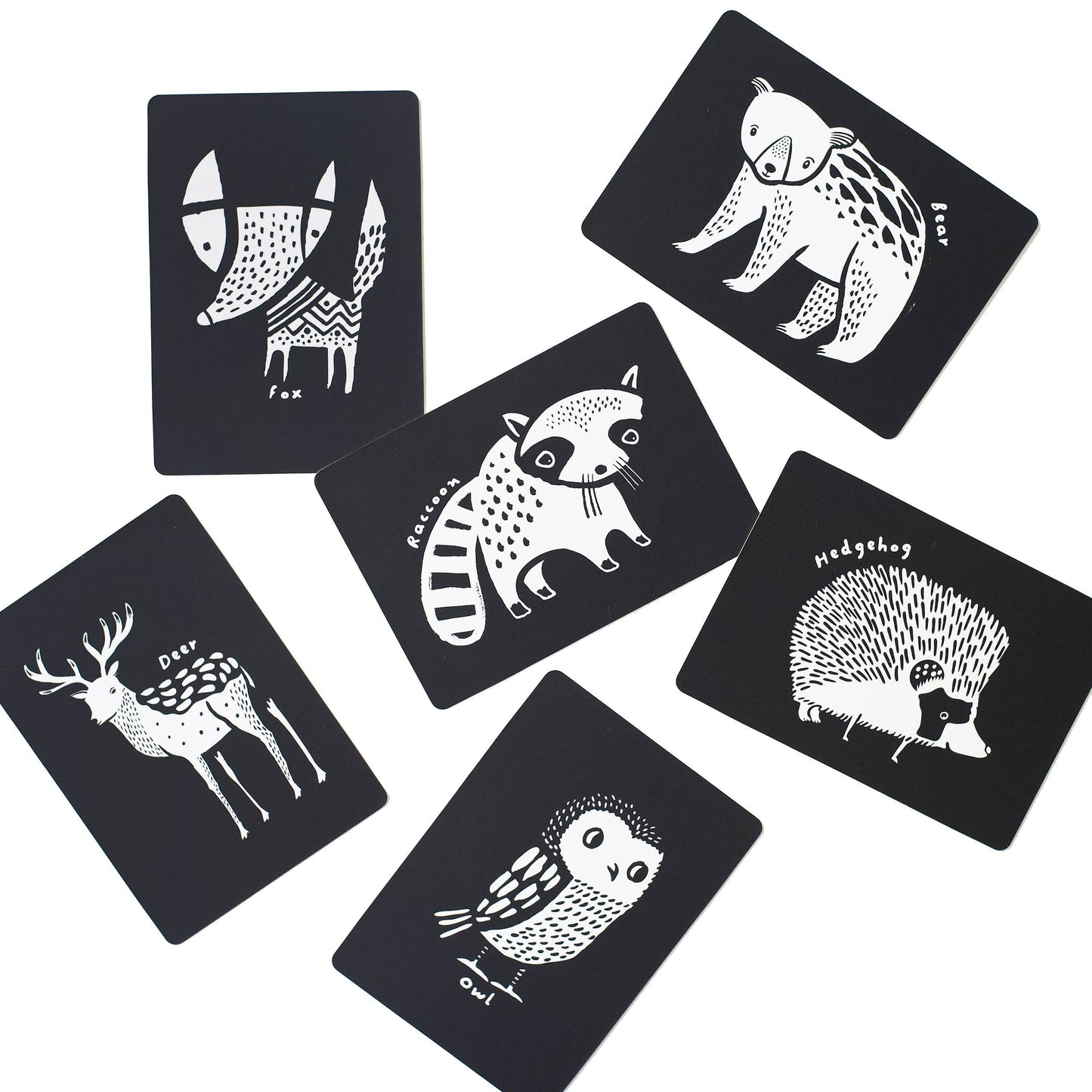Cartes d'art pour bébé - Animaux de la forêt - Cartes flash pour nourrissons